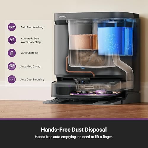 Robot vacuum combo cleaning process illustration