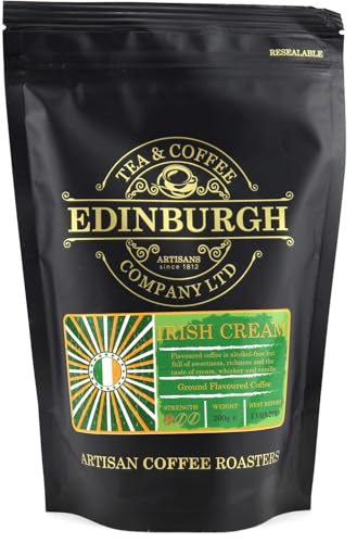 Edinburgh Tea & Coffee Irish Cream Ground Coffee, Alcohol-Free, Medium