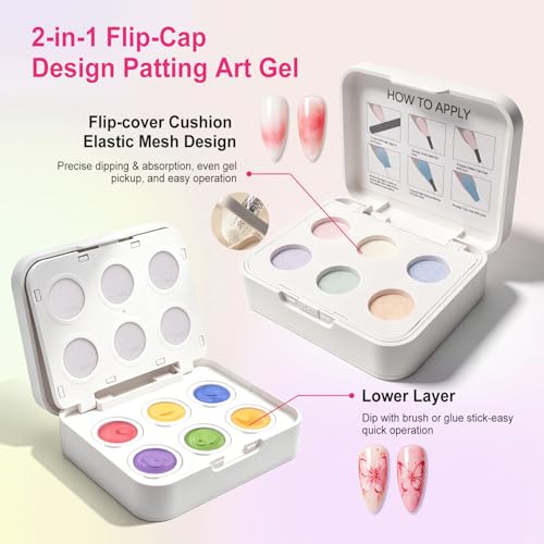 Kit Paleta de Gel Esmalte Ombre con 6 Colores y Esponjas miniatura 3