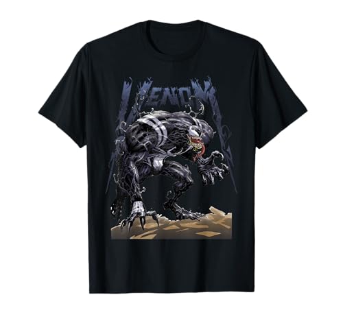 Image of Marvel Venom Stance Tongue Out Claws T-Shirt