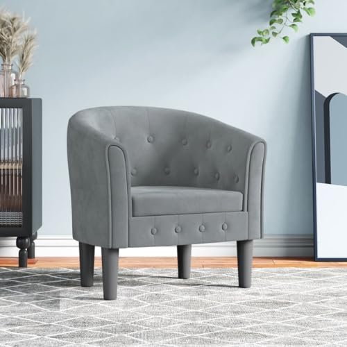 Xichuzi Sillón de Terciopelo Gris Oscuro