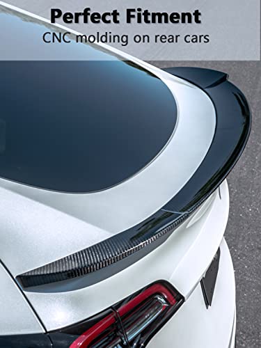 Jcing Model Y Dry Carbon Fiber Spoiler For Tesla Model Y 2019-2023 Rear Trunk Spoiler Rear Trunk Lid Wing Spoiler Aftermarket Car Parts #TOP3