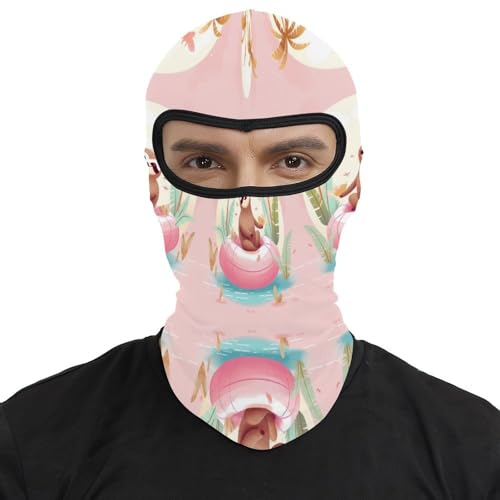 Pasamontaña térmico para hombre y mujer con estampado de perezoso y flamenco, máscara facial para esquí, motocicleta y clima frío miniatura 2