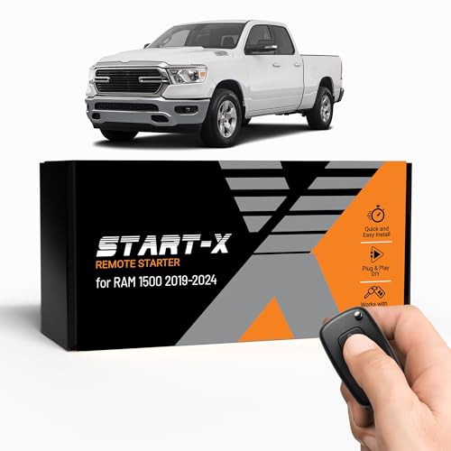 Start-X Remote Starter Kit for RAM 1500 (2019, 2020, 2021, 2022, 2023, 2024) Trucks | Push-to-Start Ignition | Plug N Play Install | Lock 3X to Remote Start | No Wire Splicing