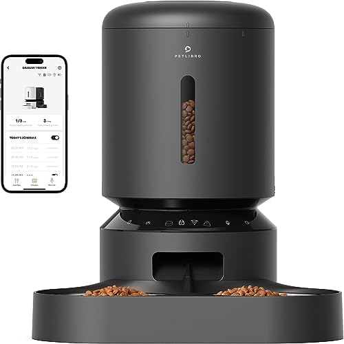 Automatic Cat Feeder, WiFi Connected, Adjustable Meal Splitter, Fresh Food Storage, Multiple Pet Use, Stainless Steel