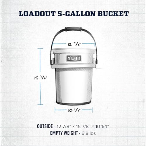 Image of YETI Loadout 5-Gallon Bucket, Impact Resistant Fishing /Utility Bucket
