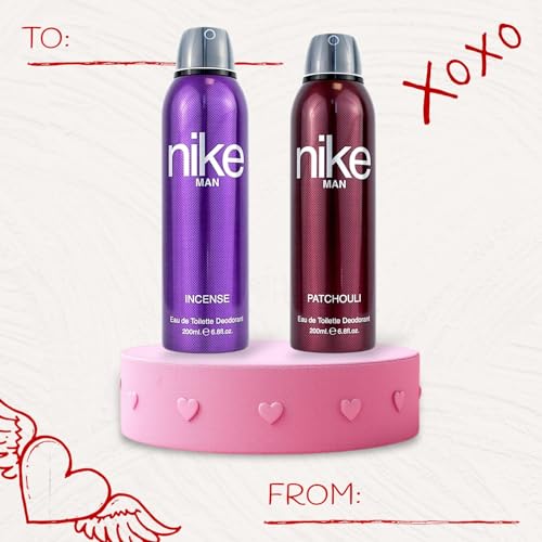 Image of Nike Incense & Patchouli Deodorant Spray For Men - Dual Pack (200Ml Each) | Long-Lasting, Bold Fragrance, Deos For Men,Assorted
