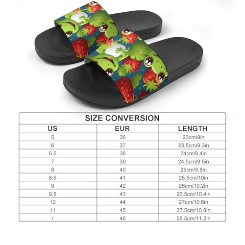 Frogs And Strawberries House Sandals Non-Slip Bathroom Slippers Beach Summer Shoes for Men Women2