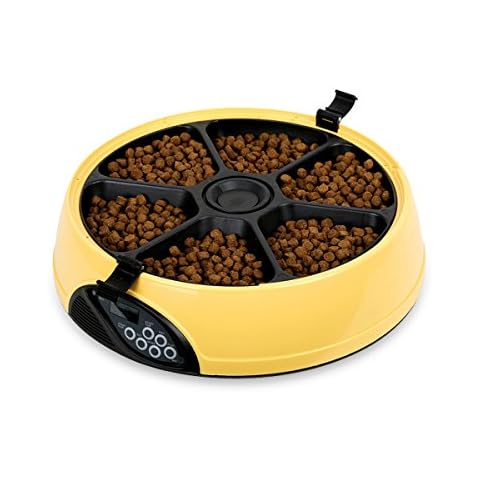 PETCUTE Automatic Cat feeder Pet food dispenser Dog Feeder Automatic pet feeder Voice Recorder 6 Meal/Day programmable Cover