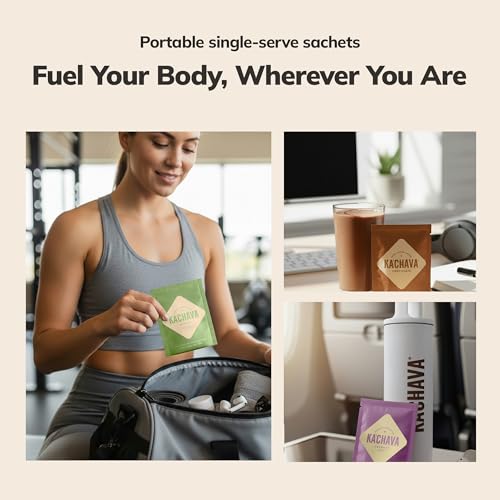 Image of Ka'Chava Whole Body Meal Shake 6 Flavor Pack - Vegan Protein Powder with 85+ Superfoods & Greens - Plant-Based Meal Replacement with Probiotics & Digestive Enzymes - Gluten & Dairy Free (15 Servings)