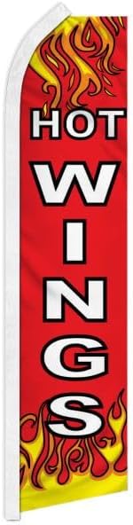 Hot Wings Super swooper Flag - All Super Flags - Advertising Super Flags