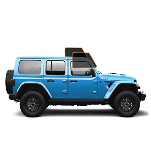 DIY-MotoShield Pro Premium Professional 2mil Precut Ceramic Window Tint Film for 2018-2021 Jeep Wrangler 4 Door Hard Top — (Front Driver/Passenger 15%)
