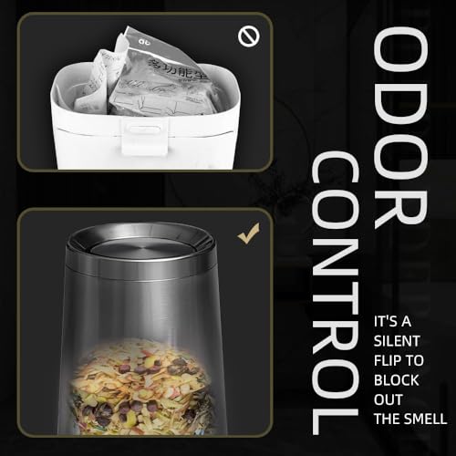 Image of 10 L /2.6Gallen,Swing Lid Trash Can,Brushed Stainless Steel Garbage Can with Flipping Lid,for Bathroom, Kitchen,Living Room,Bedroom,Hotel (Black Gold)