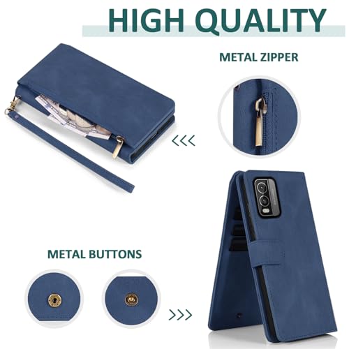Coque Nokia C210 Asuwish XKLLPT Bleu antichoc avec support - 4