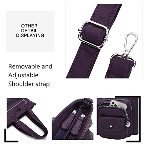 Image of KL928 Large Purses for Women Shoulder Bag Tote Handbags Stylish Vegan Leather Hobo Bags Ladies, A-Black-4 | Large
