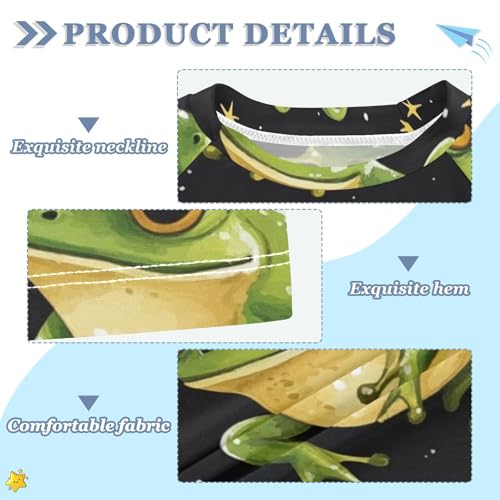 Kids Swimsuit Cute Cartoon Frog Green Sunscreen T-Shirts Swimwear Sets UPF 50+3