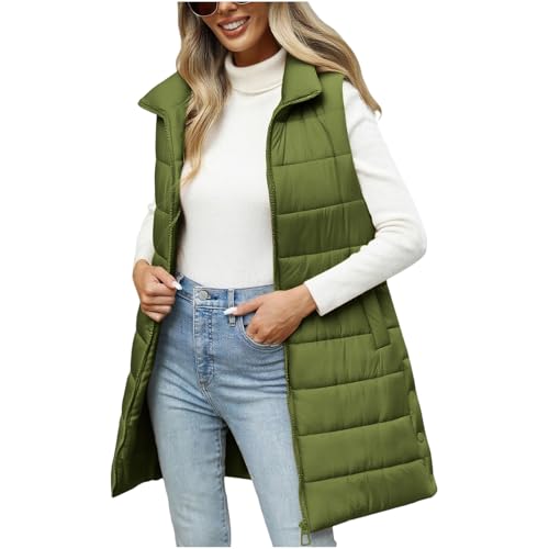 Gilet thermique rembourré pour femme : manteau d'hiver matelassé à capuche et sans manches