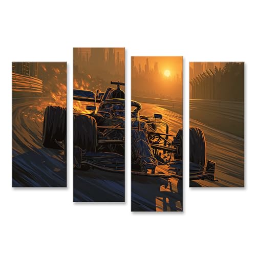 Voiture de course dynamique en tableau F1 islandburner haut de gamme