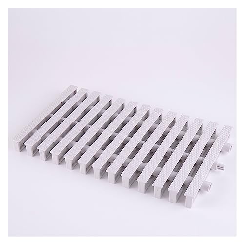 Grille de drainage pour piscine flexible gris et blanc de 30 cm de large
