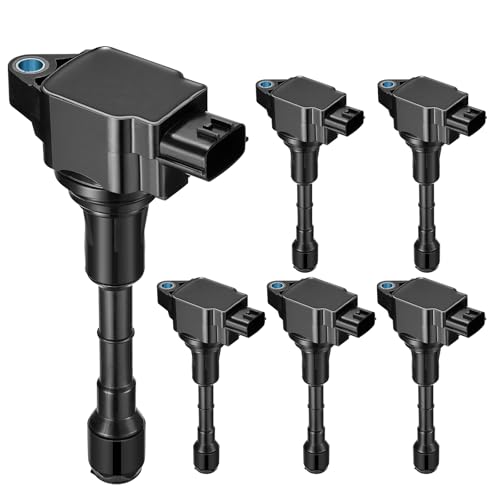Image of Set of 6 Ignition Coil UF617 Compatible with INFINITI Q70 Q70L QX50 QX70 Q40 Q50 Q60 EX37 FX37 FX50 G37 M37 M56 370Z 3.7L 5.0L 5.6L V6 V8 Replacement for 22448EY00A 22448-EY00A UF-617