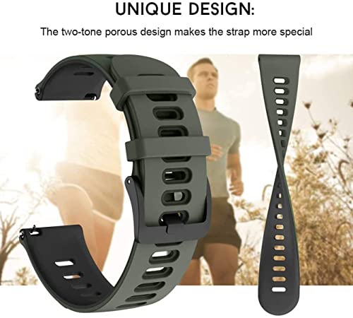 Image of Zitel Compatible with Fossil 22mm Band for Gen 6 44mm, Gen 5 Carlyle, Garrett, Julianna, Gen 5E 44mm, Gen 4, Grant Chronograph, Q Grant Silicone Sports Strap