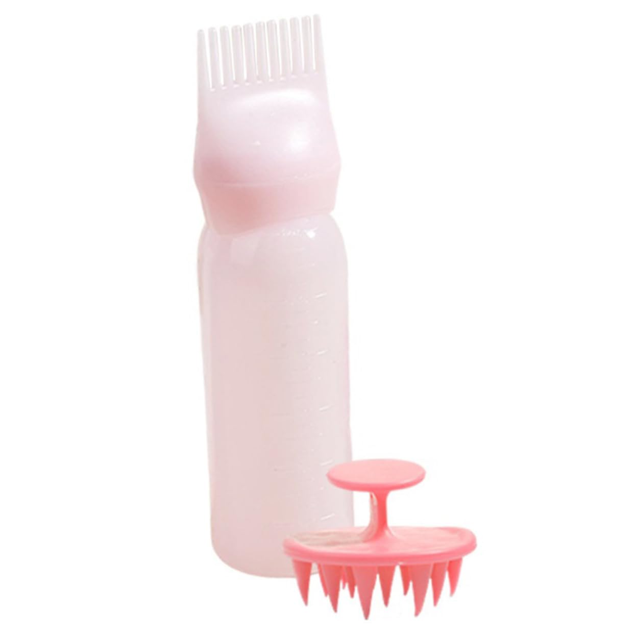 NIYANGLE Root Comb Applicator Bottles 2 Sets for Hair Coloring Styling Shampoo Oiling Easy Squeeze Comb