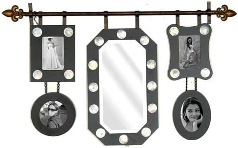 Graphics International I-423 Four Suspended Photo Frames With Center Mirror
