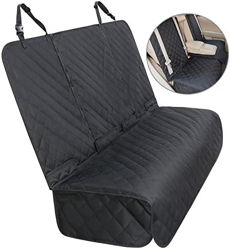 YESYEES Waterproof Dog Car Seat Covers Pet Seat Cover Nonslip Bench Seat Cover Available for Middle Seat Belt and Armrest Fits Most Cars, Trucks and SUVs(Black)
