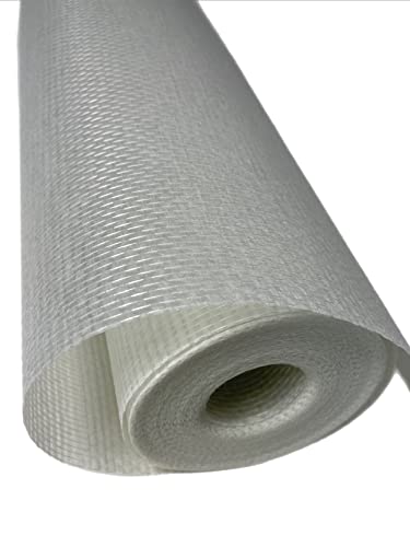 Vago-Tools Papel pintado de fibra de vidrio, doble cadena, grueso, fibra de vidrio, 25 m², 140 g/m²
