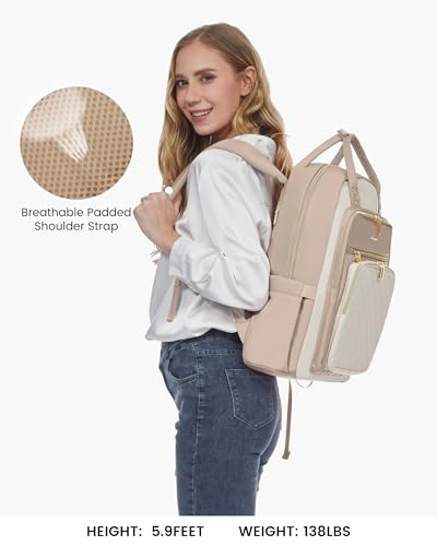 Image of LOVEVOOK Laptop Backpack Purse for Women, 15.6 inch Laptop Bag for Travel with USB Port, Water Resistant Lightweight Daypacks for College Work Business, Nurse Teacher Computer Backpacks