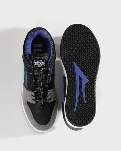 Lakai Telford Low Men’s Skate Shoes – Black/Tech Suede Skateboarding Shoes for Men – Size 123