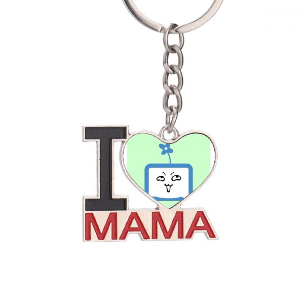 insidious small tv face cartoon Keychain Metal Keyring Holder Love MAMA Mother