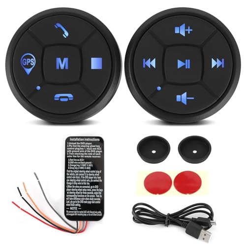 【Ampia compatibilità】 Pulsanti di controllo del volante dell'auto universali, per posizionare le tue esigenze in modo più preciso e soddisfare meglio le tue esigenze.Dimensioni: circa 36 x 9 mm / 1,4 x 0,4 pollici.Prima di ordinare, confermare se il prodotto è adatto alla tua attrezzatura