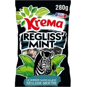 Amazon.com : Krema Bonbons Reglisse Menthe 280g (Krema Mint Licorice Sweets  280g) : Grocery & Gourmet Food