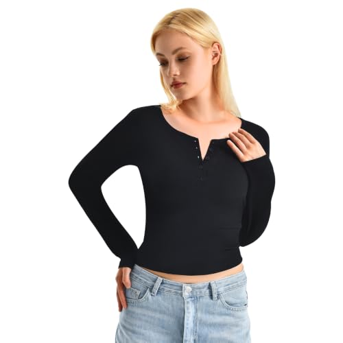Ipletix Women's Long-Sleeve Henley Shirt - image 2