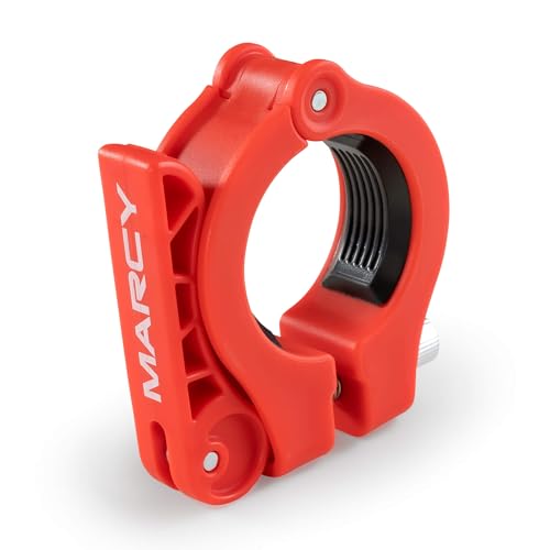 Marcy Olympic Barbell Lock Collar Clips to Secure Olympic Weight Plates on an Olympic Bar - OBC-7RD