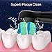 Replacement Toothbrush Heads Compatible with All Electric Toothbrushes, 4-Pack, Black & White, Soft Bristles, Brush Replacement Heads, Vitality
