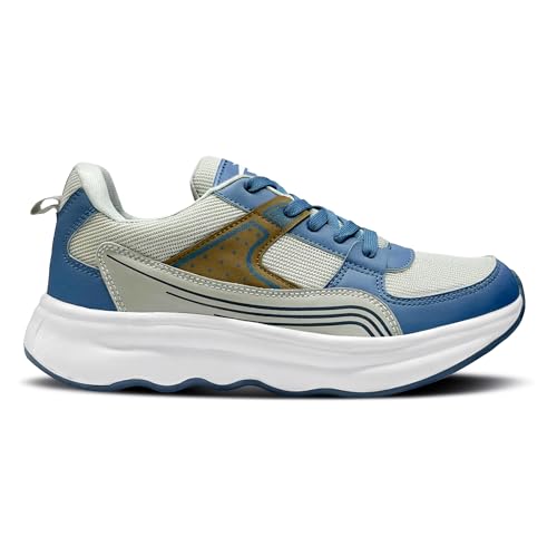 Image of BRUTON Jogex-614 Men's Running Shoes | Lightweight Sports Shoes for Men | Comfortable Walking Jogging Gym Shoes | Breathable Lace-Up Training Footwear