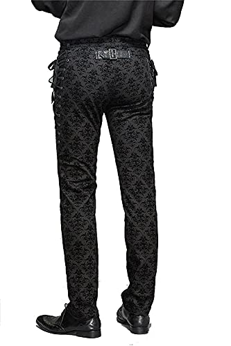 Darkrock Quality Men Cotton Dress Black Pants Victorian Bridal Pants/Black Dress Pants3