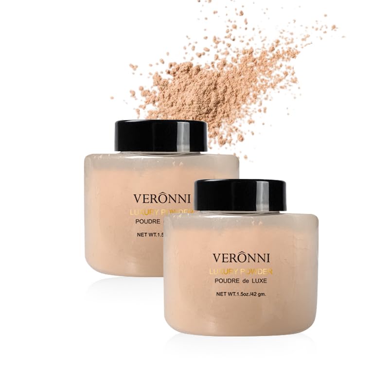 2 Count Pack Banana Setting Powder Loose Baking Powder Makeup Long-Lasting Coverage Mattifies & Reduces Shine Lightweight Silky Formula 1.5 oz for Women All Skin Tones (#02)
