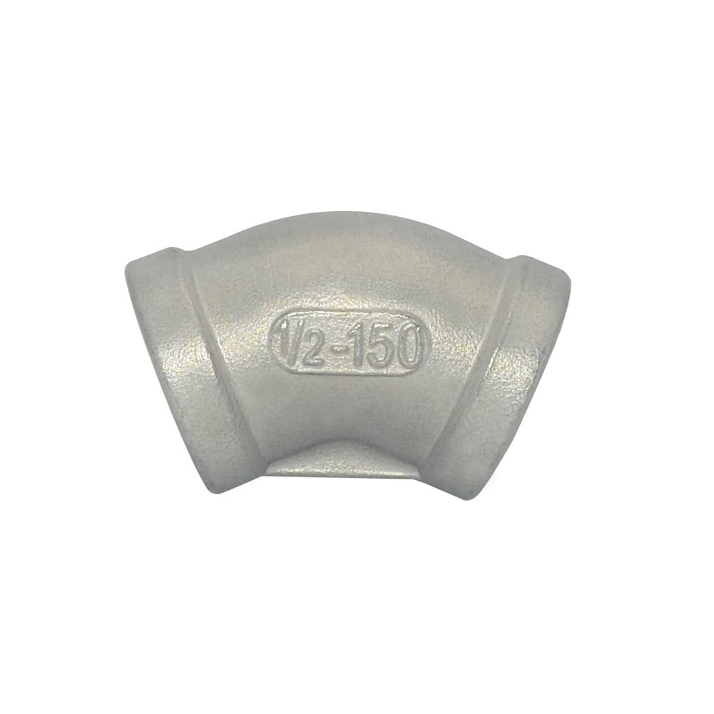 1/4 ''-2'' BSP Hilo Femenino 304 Acero Inoxidable Igual Codo de 45 Grados Doble Diente Interno Accesorios de Junta de tubería de Agua(2")
