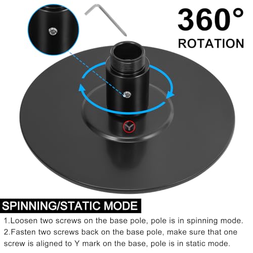 image for OFCOSO Professional Dancing Pole 45mm Spinning Pole Portable Removable