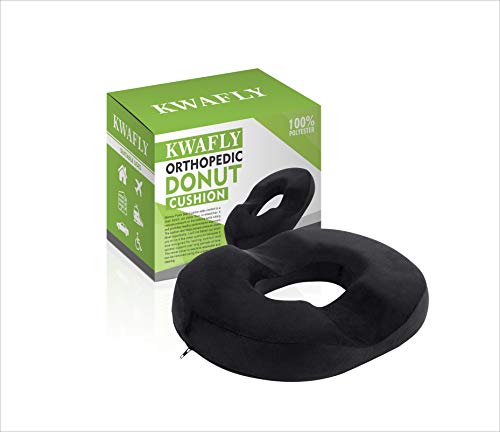 Donut Pillow for Tailbone Pain â€“ Firm Pillow for Lower Back Support â€“ Orthopedic Pillow for Straight and Healthy Sitting Posture â€“ Pain Relief for Hemorrhoids, Sciatica, Post-Surgery, Pregnancy