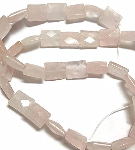 Quartz rose rectangles facettés pour composer vos bijoux d'été romantiques