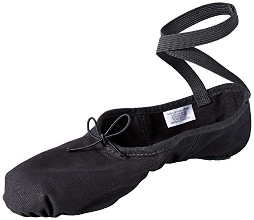 Bloch Damen Dance Men's Pump Split Sole Canvas Ballet Slipper/Shoe Tanzschuh, Schwarz, 42 EU Weit