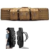 Grand espace de rangement: Le compartiment principal contient deux fusils aussi longs et le compartiment secondaire avant contient deux pistolets et vos accessoires de gamme. Les trois poches avant sont parfaites pour vos pistolets, accessoires de chasse, magazines, kit de nettoyage, munitions et bien plus encore. Suite.