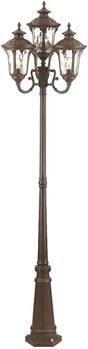 Miniatura 4 de Livex Lighting 7669-58 Oxford 4 Light Outdoor 4 Head Post, Imperial Bronze