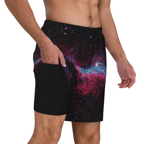 Maillot de bain homme doublure compression imprimé galaxie - 2