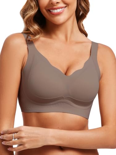 Image of Anti Sagging Full Coverage Bras for Women,No Underwire Bras for Women Wireless Push-Up