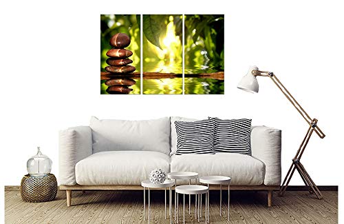 Tableau mural zen pour cabinet médical et bureau triptyque 90x60 - 3